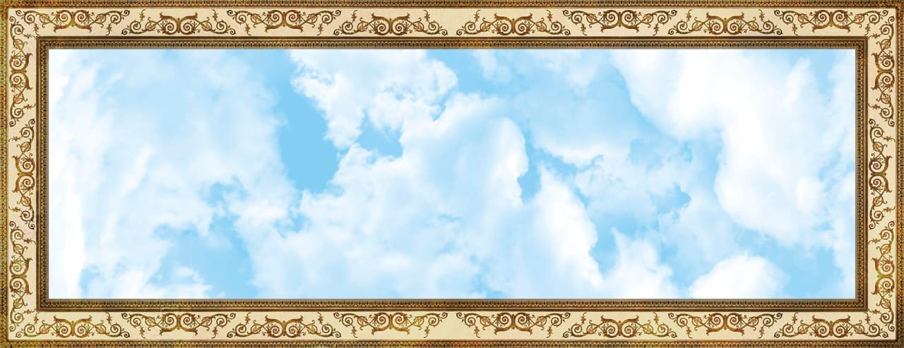 Фотообои и фрески на стену - потолок, узкий, для коридора