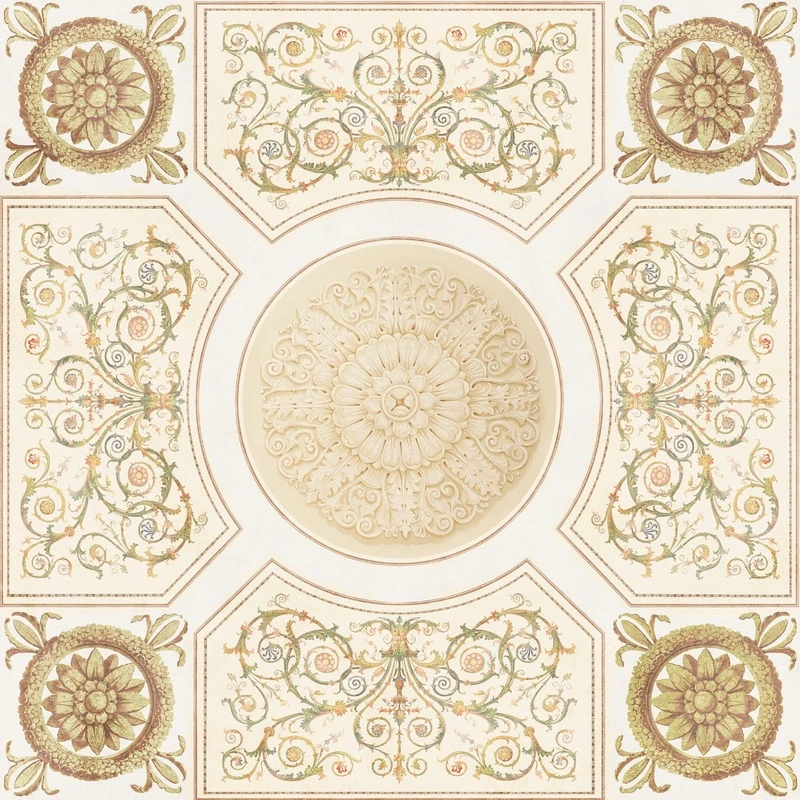 Фотообои и фрески на стену - потолок, квадратный, с узорами