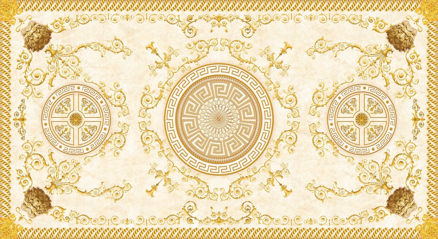 Фотообои и фрески на стену - потолок, бежевые, светло коричневые, узор