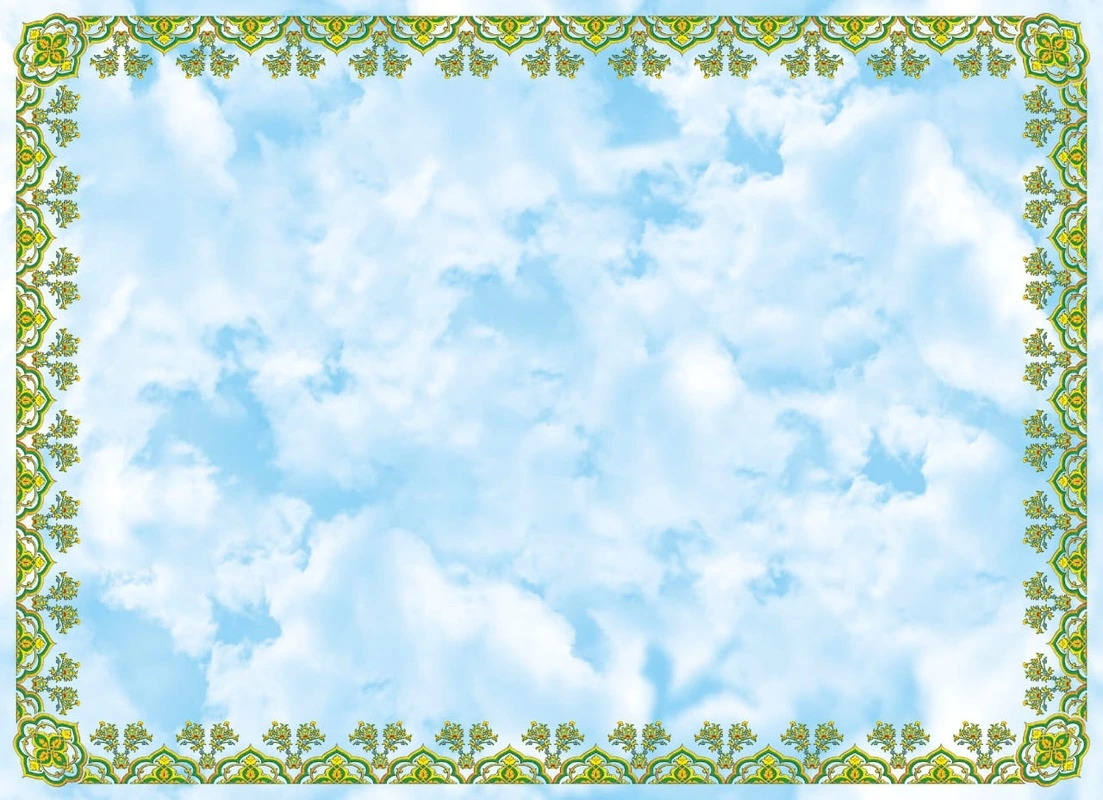 Фотообои на стену - потолок, прямоугольные, небо, голубая