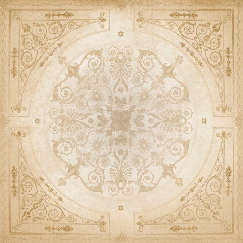 Фотообои на стену - потолок, квадратные, бежевые, узоры