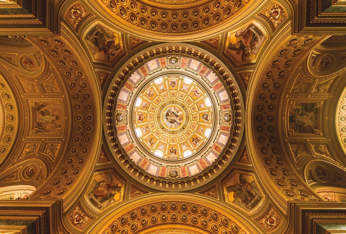 Фотообои на стену - потолок, яркие, коричневые