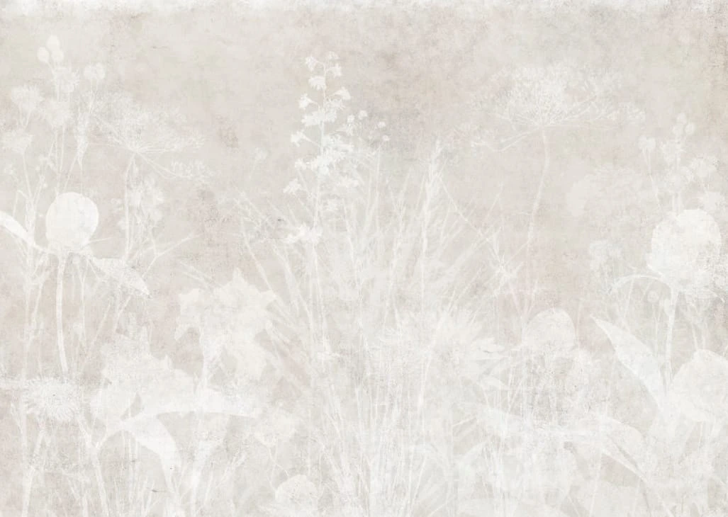 Фотообои и фрески на стену - современные, трава, крупно, светло бежевые