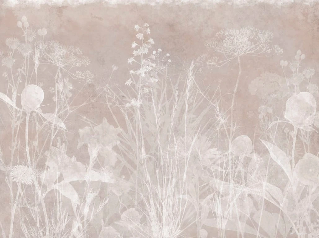 Фотообои и фрески на стену - современные, бежевые, трава, крупная