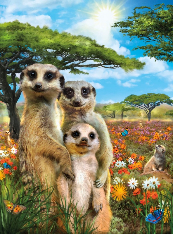 Фотообои и фрески на стену - в зоопарк, зверюшки, сурикаты