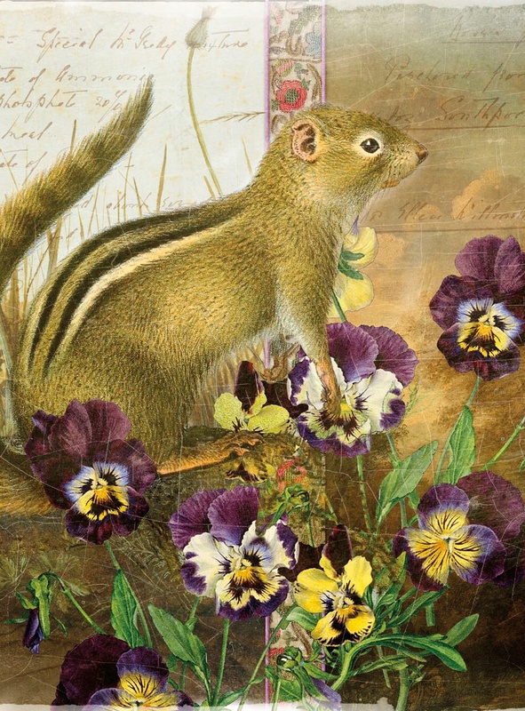 Фотообои и фрески на стену - в детскую комнату, барсук, анютины глазки