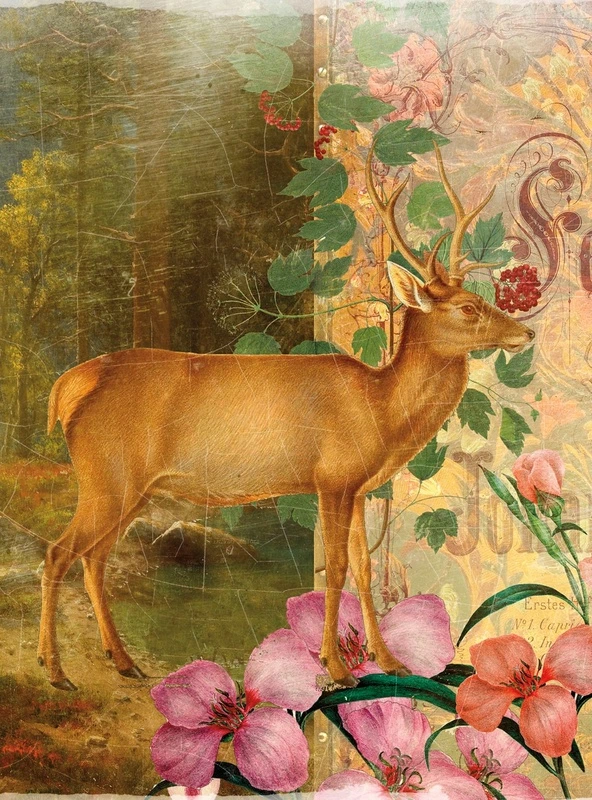 Фотообои и фрески на стену - в детскую комнату, олень, в стиле прованс