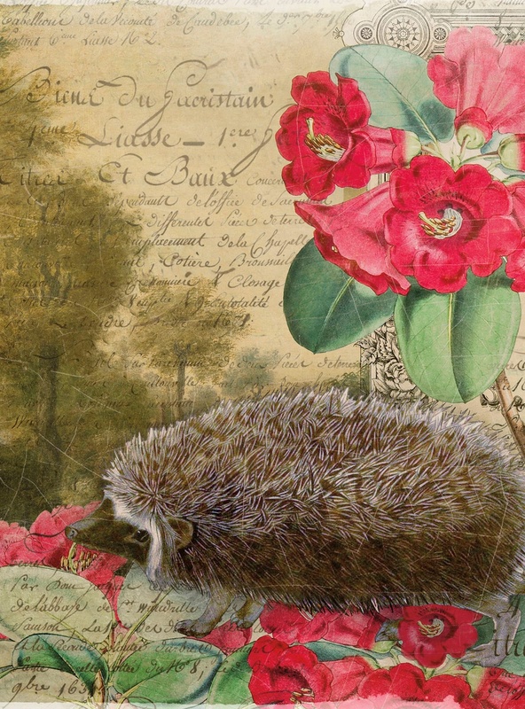 Фотообои на стену - в детскую комнату, еж, ежик, в стиле прованс