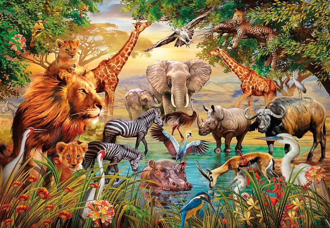 Фотообои и фрески на стену - в детскую комнату, звери в лесу, про зверей в лесу