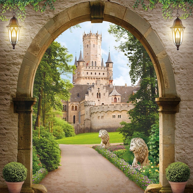 Фотообои и фрески на стену - арка, замок