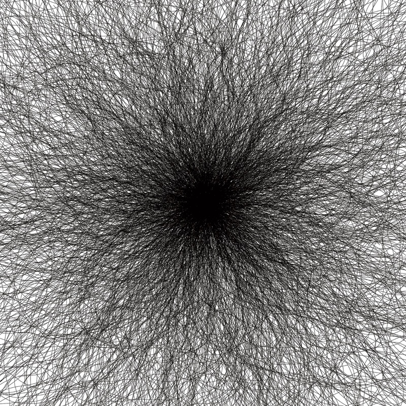 Фотообои на стену - абстракция, черно-белые, нити, паутина