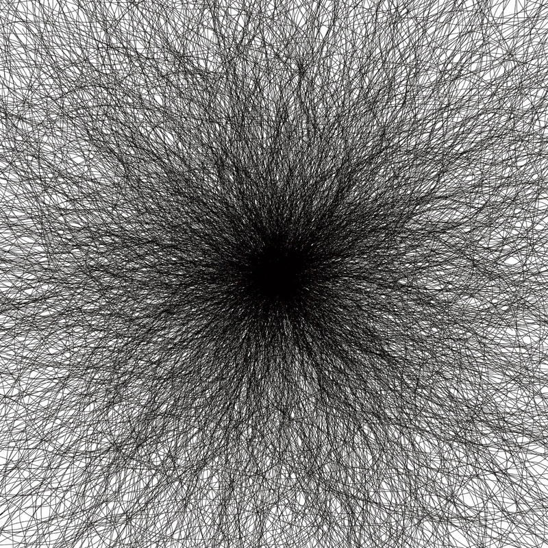 Фотообои на стену - абстракция, черно-белые, нити, паутина