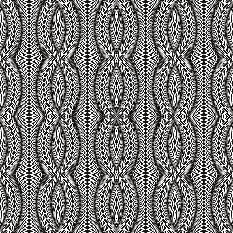 Фотообои на стену - абстракция, черно-белые, рисунок, косы