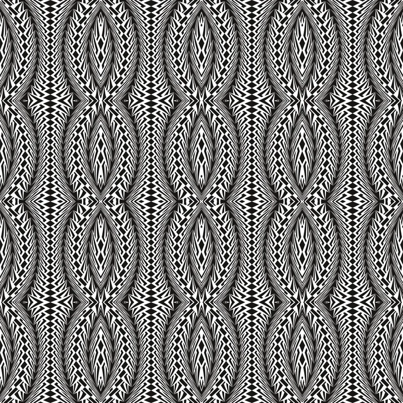 Фотообои на стену - абстракция, черно-белые, рисунок, косы