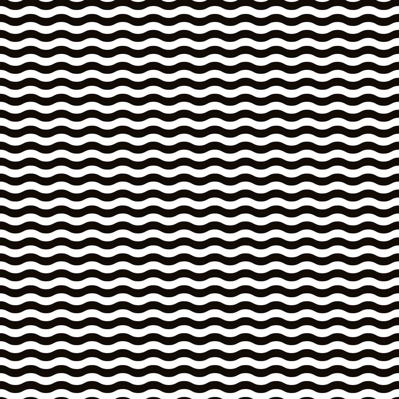 Фотообои на стену - абстракция, черно-белые, волны, иллюзия