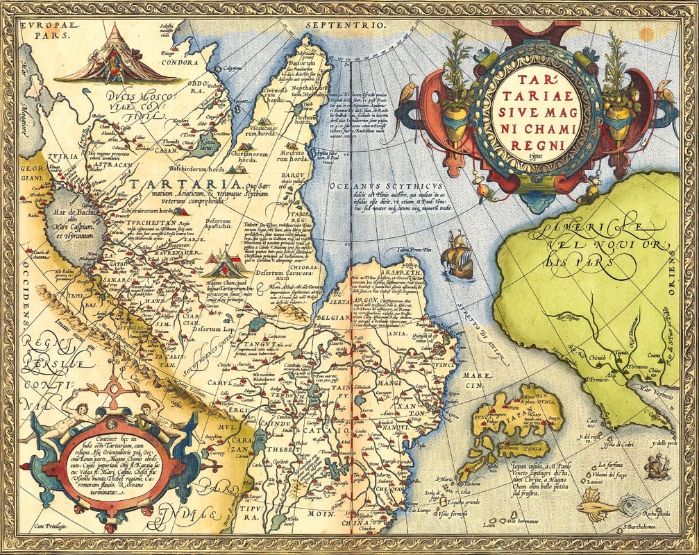 Фотообои на стену - в офис, в кабинет, карта, старинная