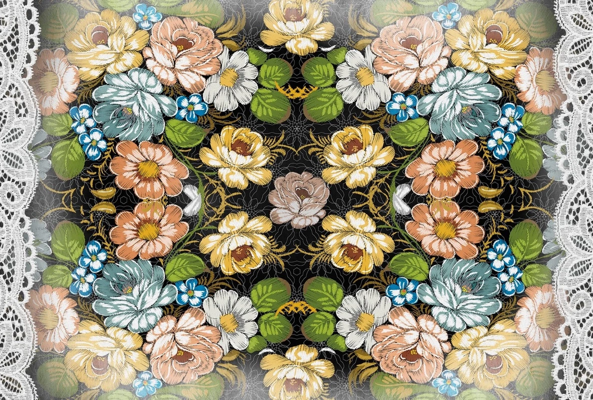 Фотообои и фрески на стену - роспись, городецкая