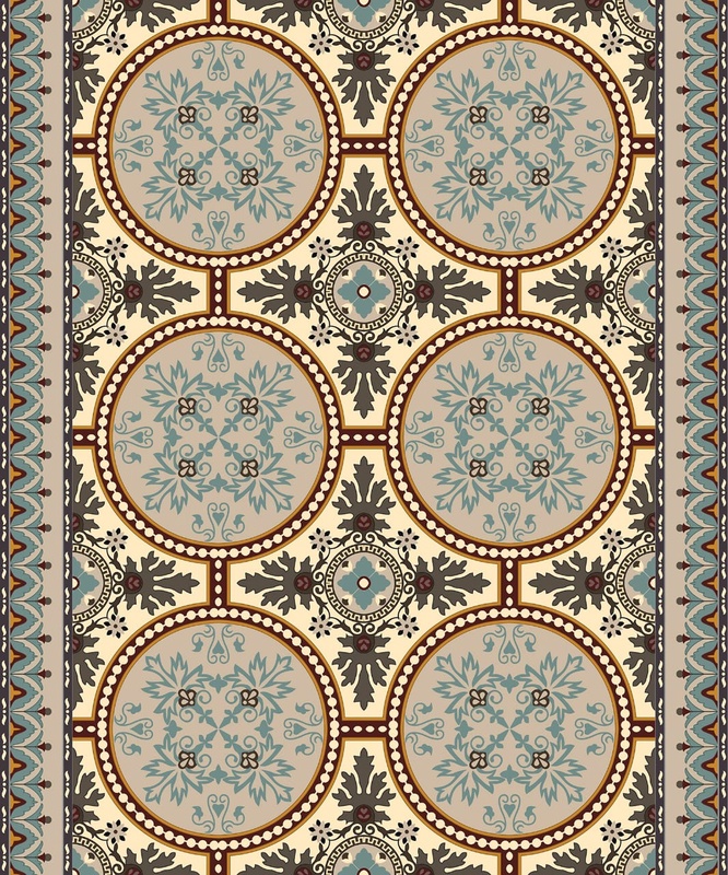 Фотообои и фрески на стену - арабески, ковер, узор, бежевые