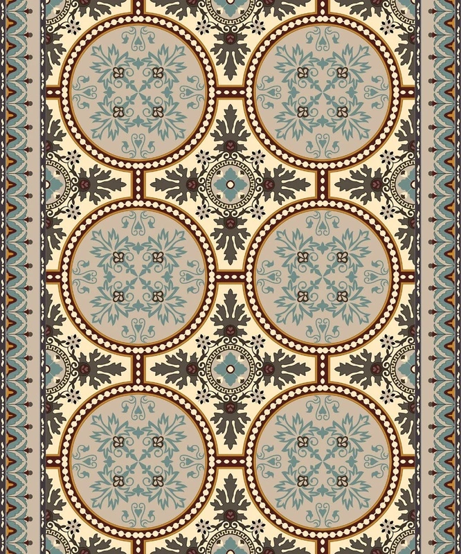 Фотообои и фрески на стену - арабески, ковер, узор, бежевые