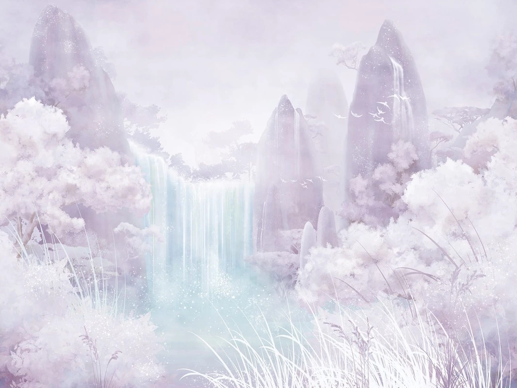 Фотообои на стену - абстракция, пейзаж, сиреневая