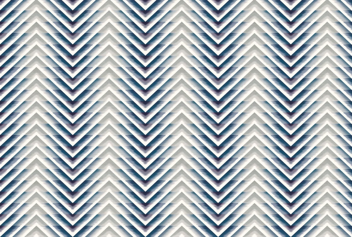 Фотообои и фрески на стену - геометрия, узор, сине-белый