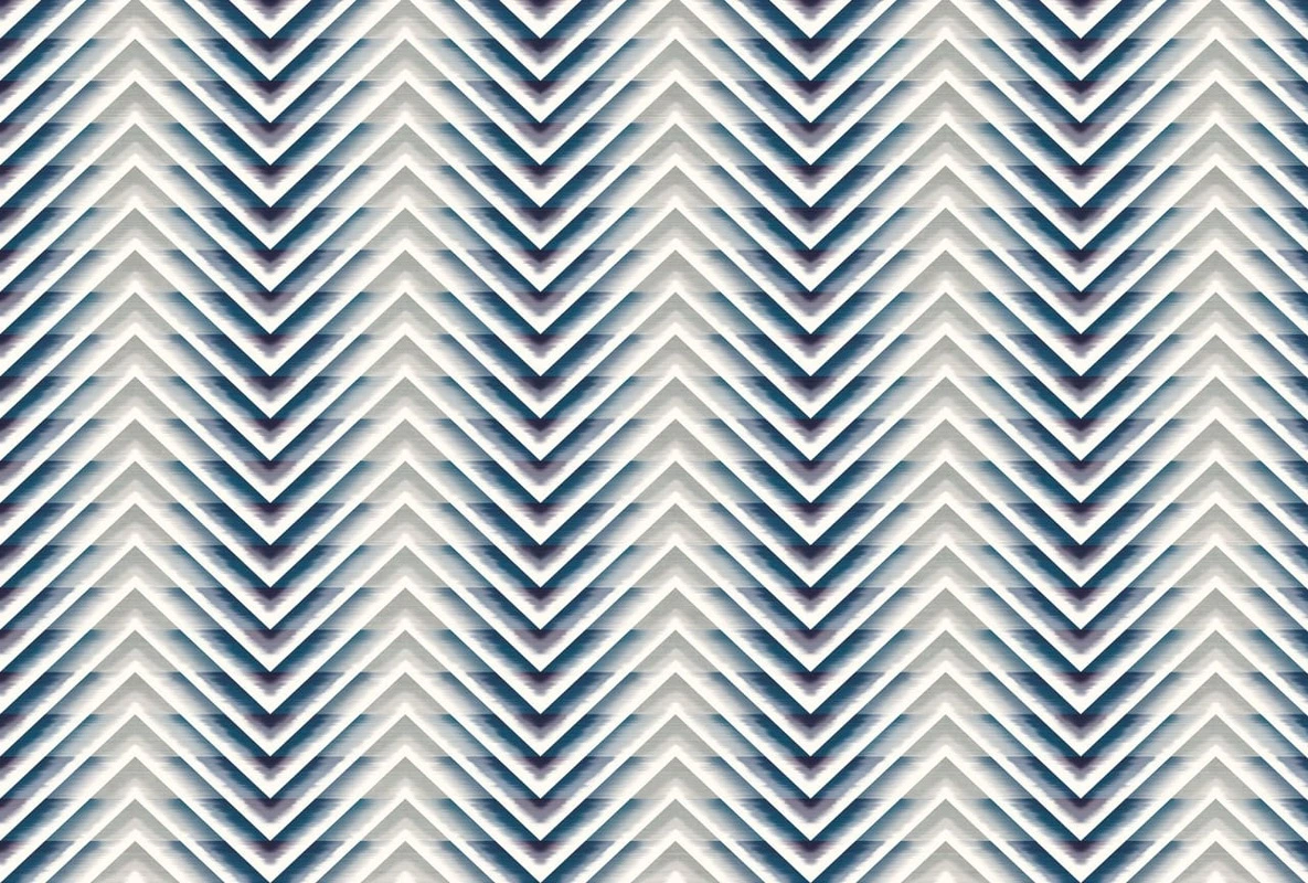 Фотообои на стену - геометрия, узор, сине-белый