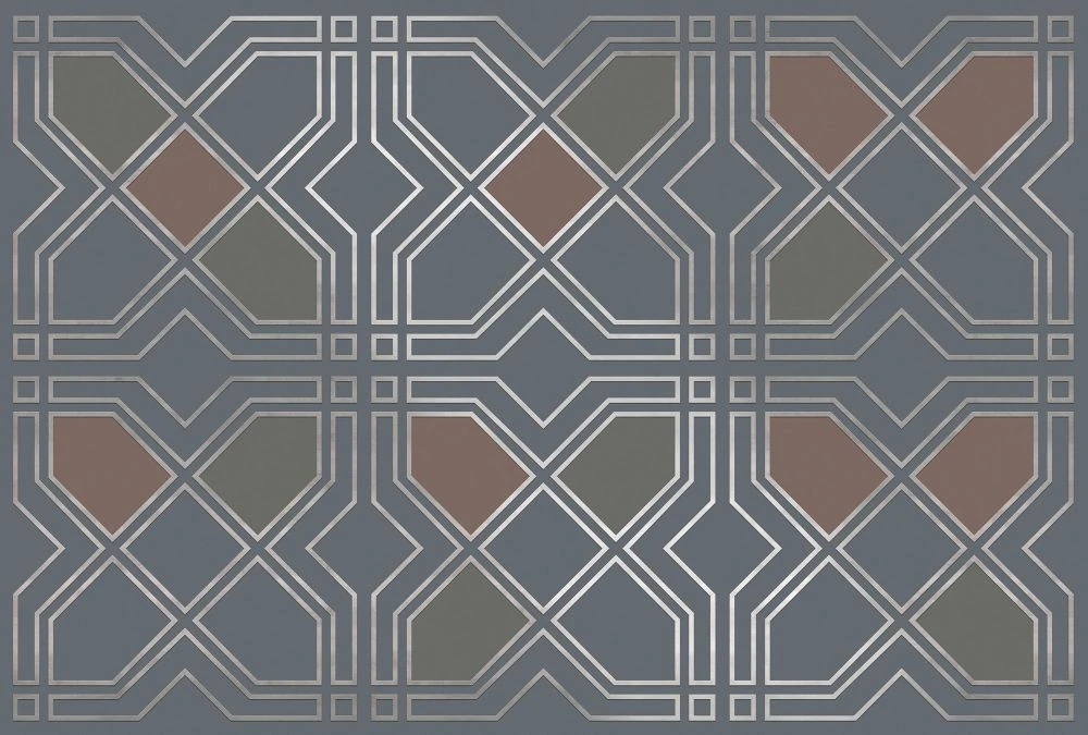 Фотообои и фрески на стену - геометрия, узор, темно синий