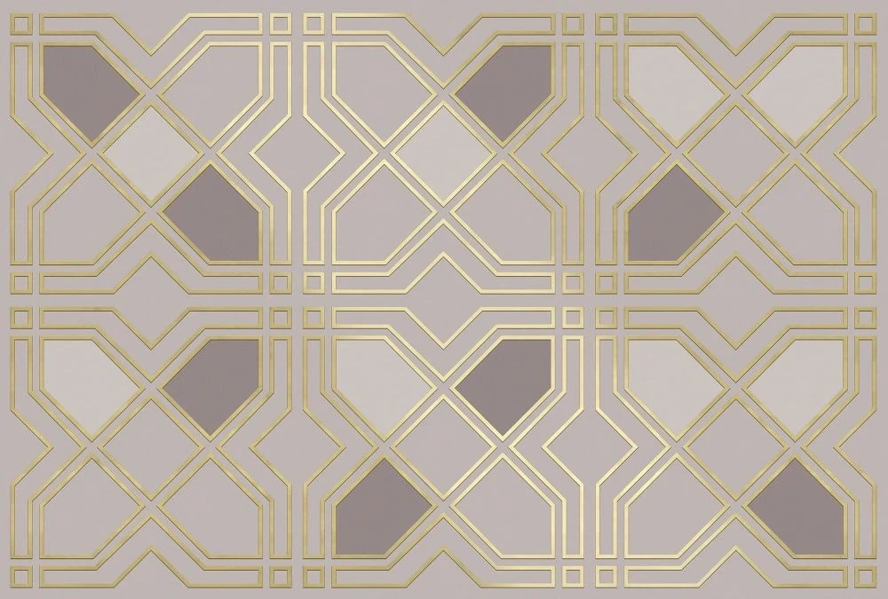 Фотообои на стену - геометрия, узор, бежевые