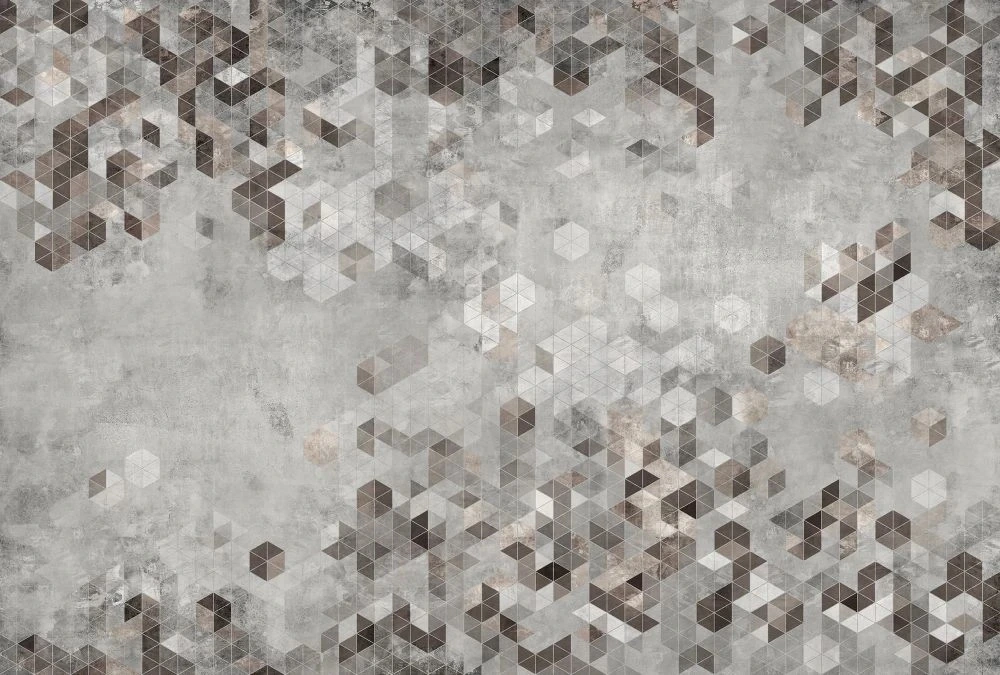 Фотообои и фрески на стену - геометрия, узоры, серо-бежевые