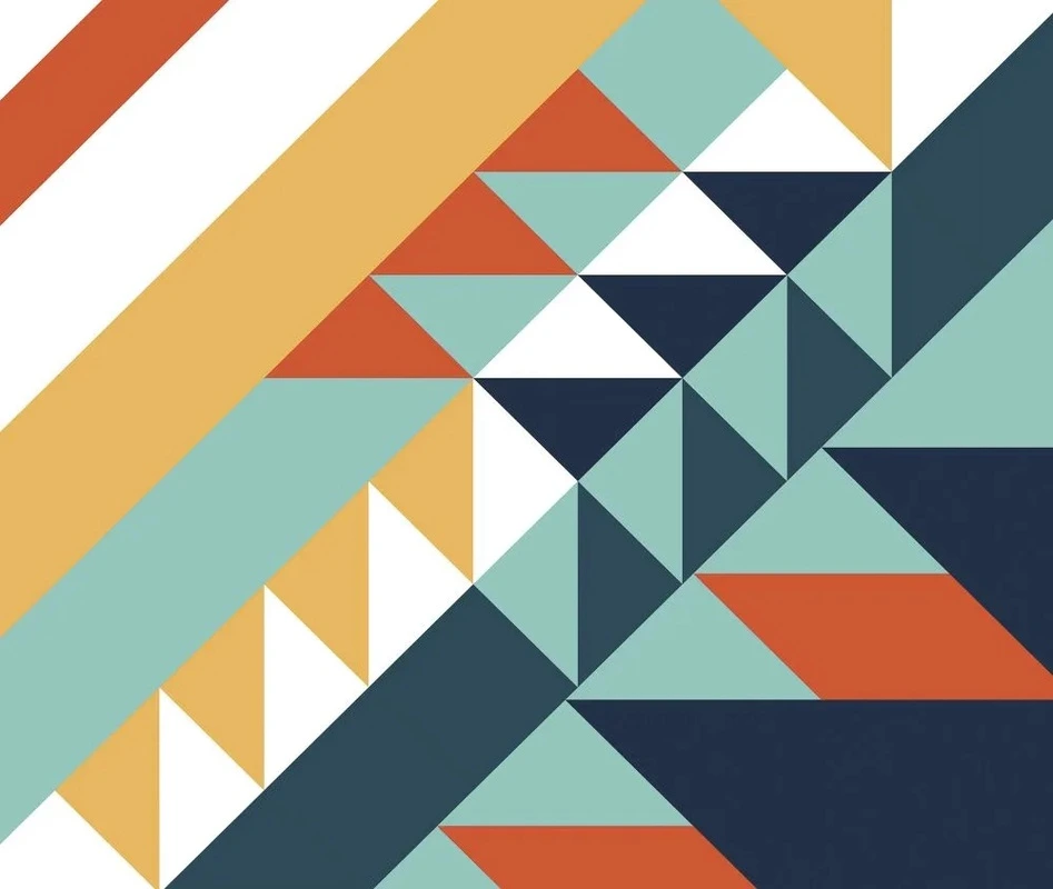 Фотообои и фрески на стену - геометрия, треугольники, бирюзовые