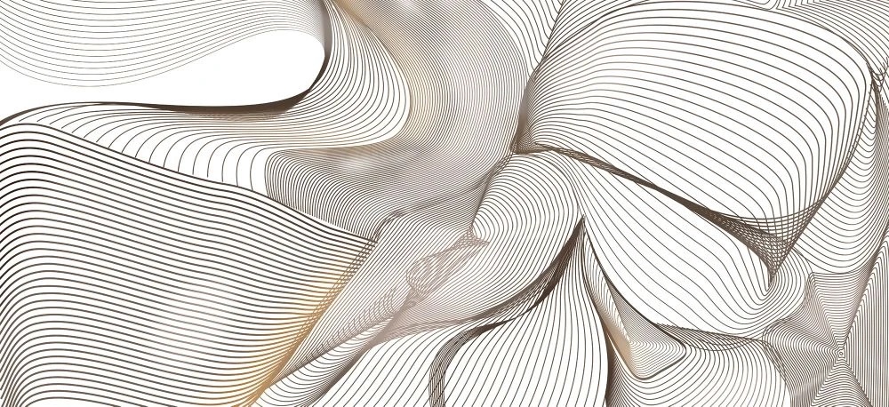 Фотообои и фрески на стену - геометрия, линии, бежевые