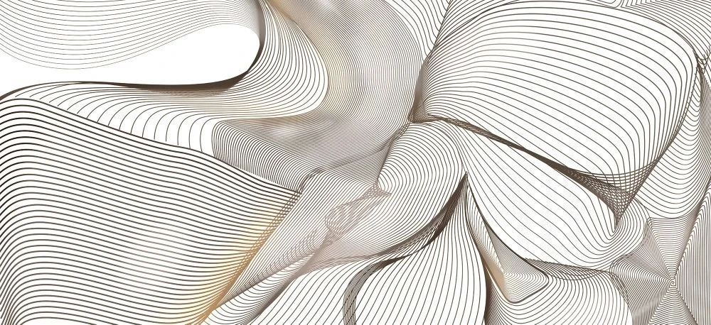 Фотообои и фрески на стену - геометрия, линии, бежевые