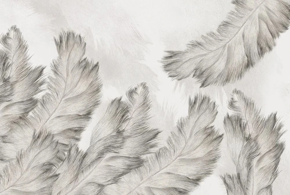 Фотообои на стену - молодежные, графика, серо-бежевые