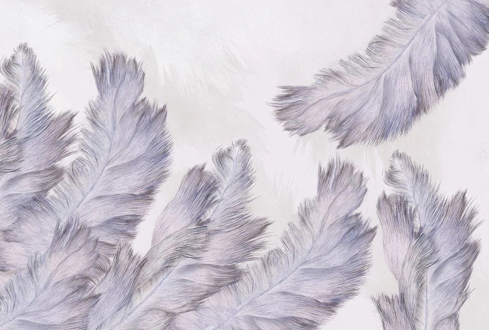 Фотообои на стену - молодежные, графика, серо-сиреневые