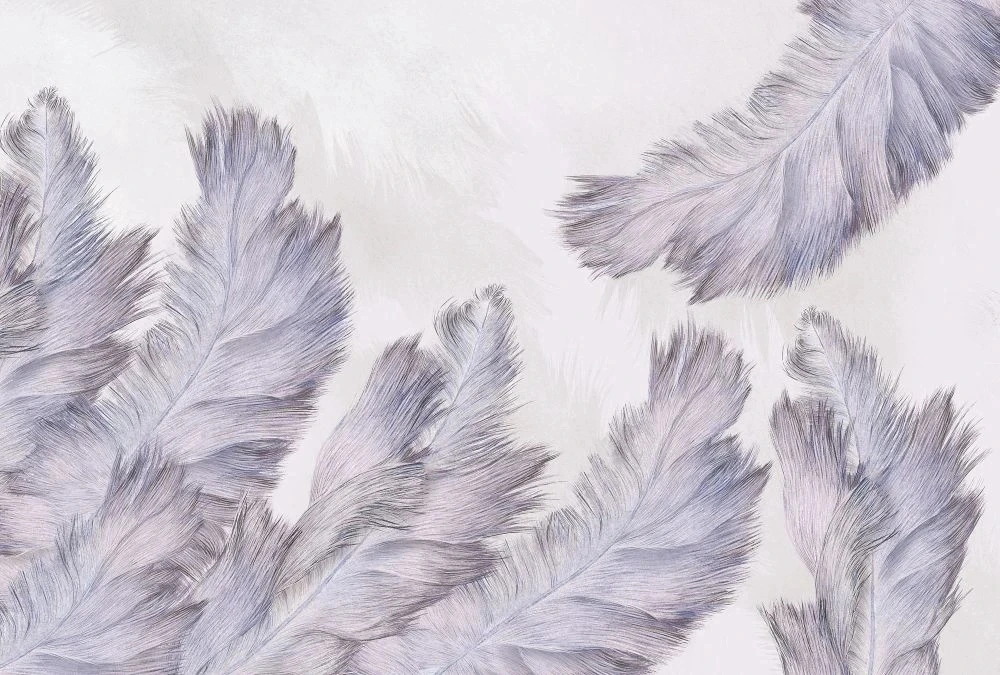 Фотообои и фрески на стену - молодежные, графика, серо-сиреневые