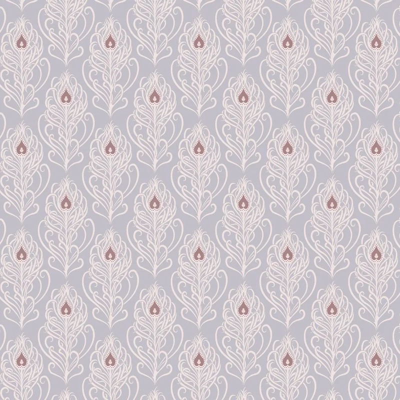 Фотообои и фрески на стену - классика, обои с перьями, сиреневые