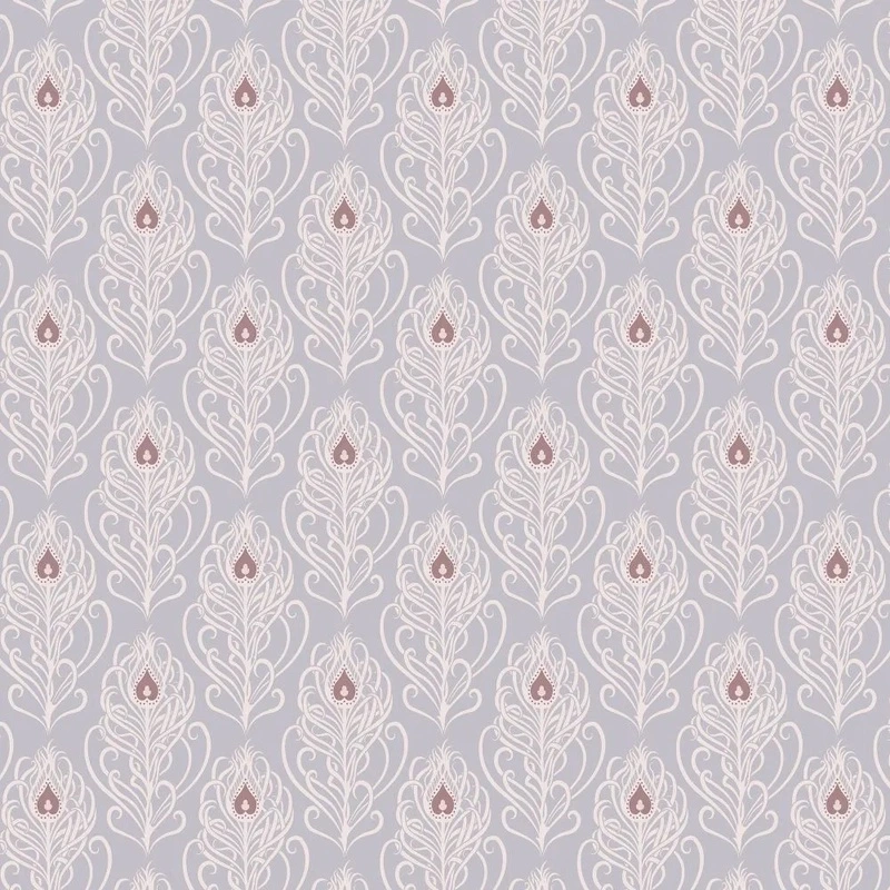 Фотообои на стену - классика, обои с перьями, сиреневые