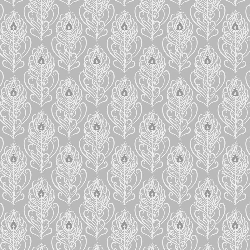 Фотообои и фрески на стену - классика, обои с перьями, серые