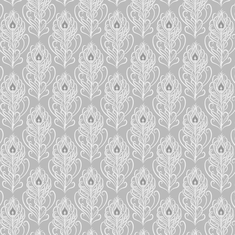 Фотообои и фрески на стену - классика, обои с перьями, серые