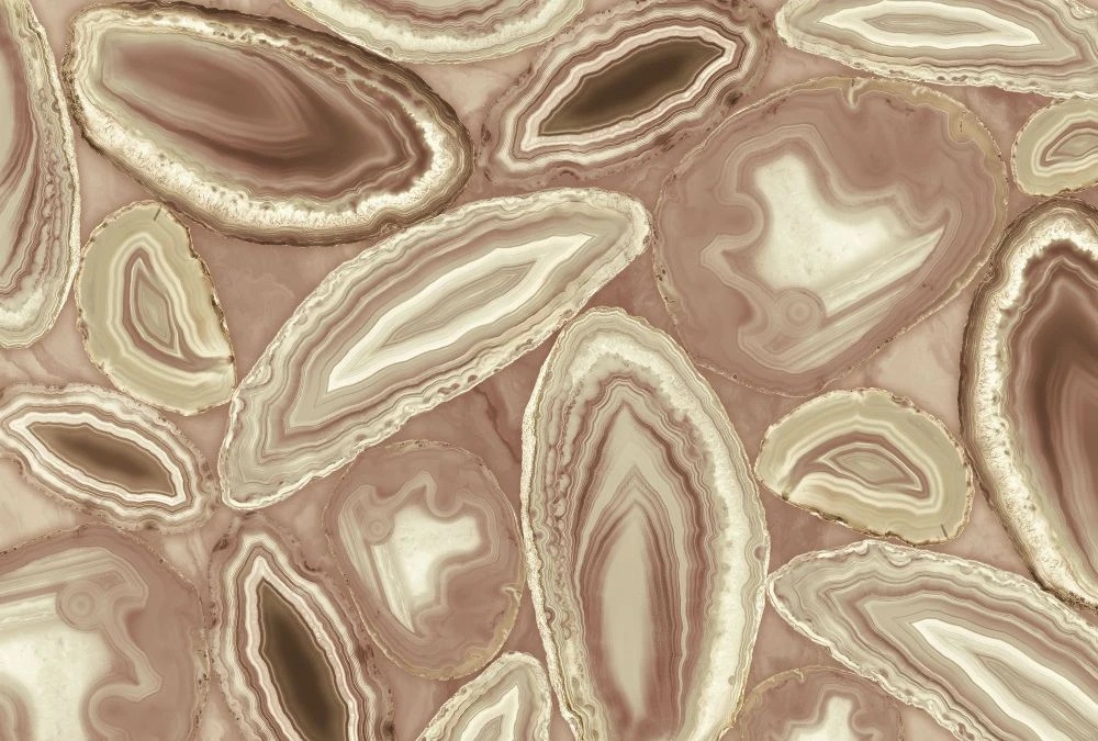 Фотообои на стену - в ванную комнату, мрамор, камень, бежевые