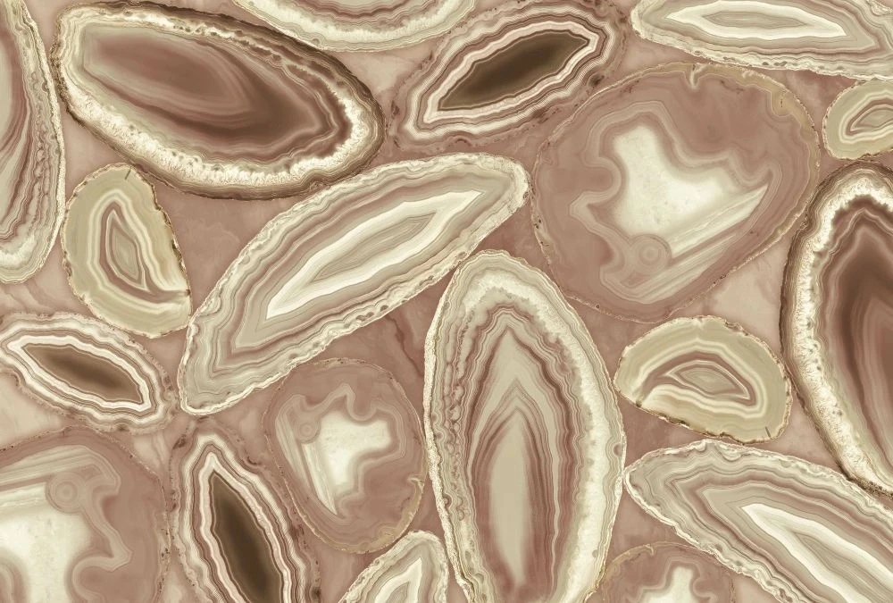 Фотообои на стену - в ванную комнату, мрамор, камень, бежевые