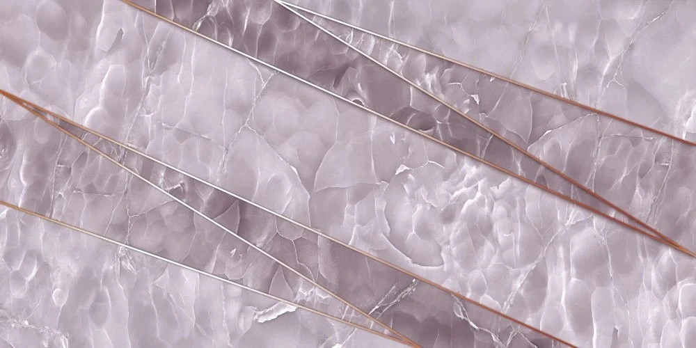 Фотообои на стену - в ванную комнату, под мрамор, сиреневая