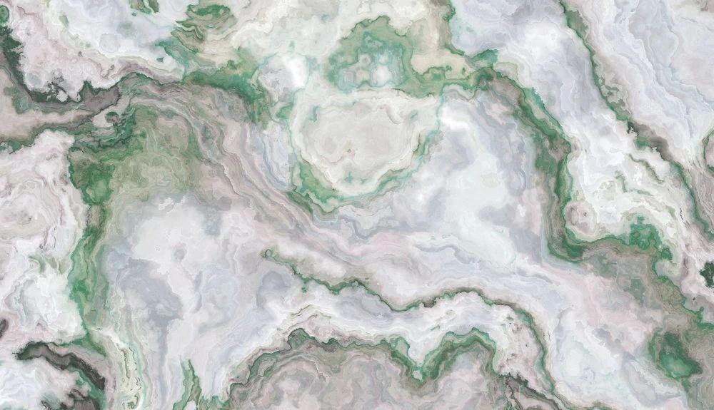 Фотообои и фрески на стену - в ванную комнату, под мрамор, зелено-серая