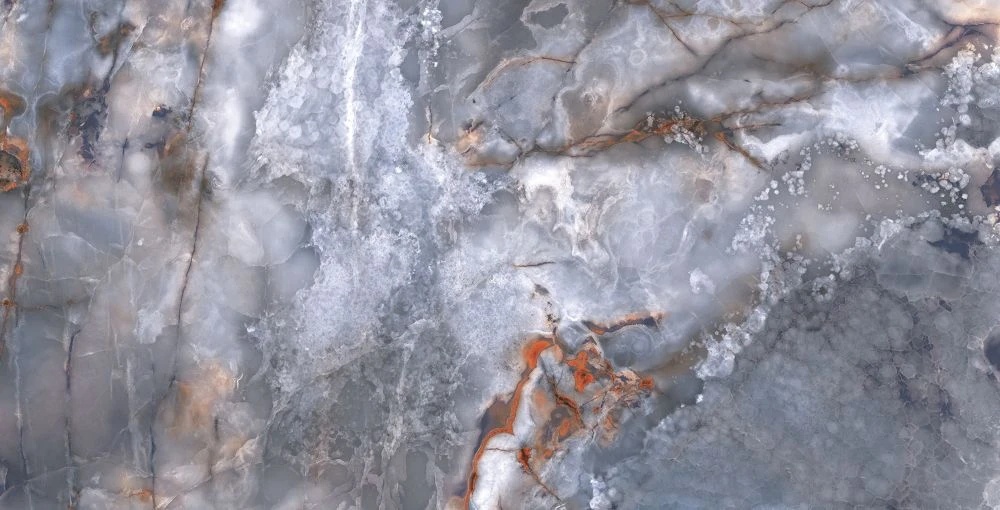 Фотообои и фрески на стену - в ванную комнату, под мрамор, серо-синяя