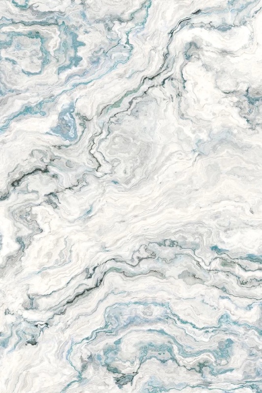 Фотообои и фрески на стену - в ванную комнату, под мрамор, светлая, серо-голубая