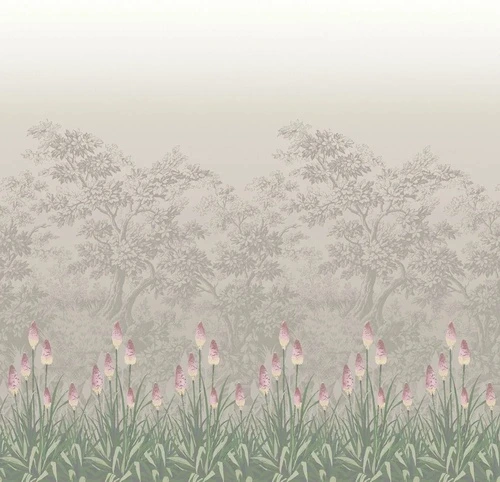 в загородный дом, деревья, тюльпаны