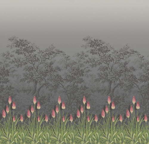 в загородный дом, деревья, серая, тюльпаны