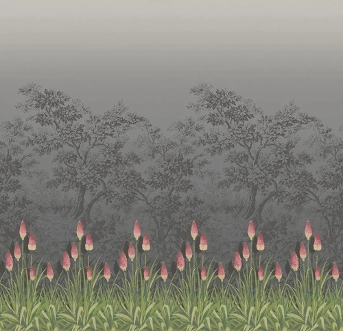 в загородный дом, деревья, серая, тюльпаны