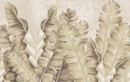 в загородный дом, листья, тропические, бежевые