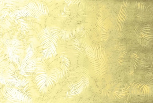 в спальню, листья, тропические, желтые, белые